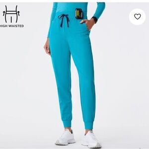 Figs High-Waisted Teal Zamora Jogger Pants XSP